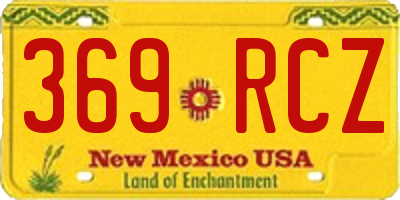 NM license plate 369RCZ