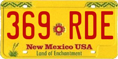 NM license plate 369RDE