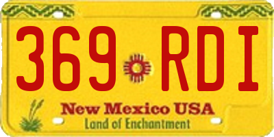 NM license plate 369RDI