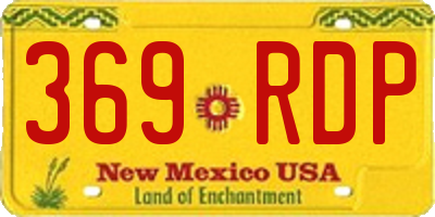 NM license plate 369RDP