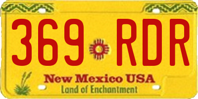 NM license plate 369RDR