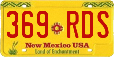 NM license plate 369RDS