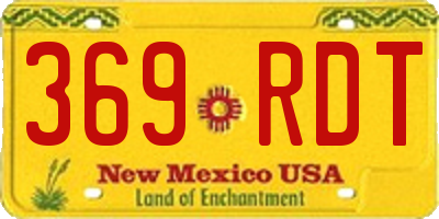 NM license plate 369RDT