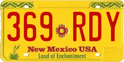 NM license plate 369RDY