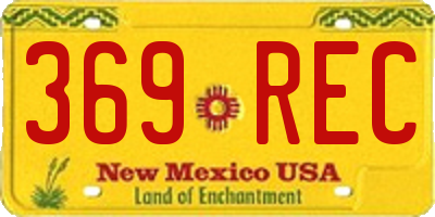 NM license plate 369REC