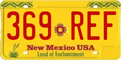 NM license plate 369REF