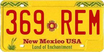 NM license plate 369REM