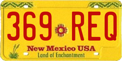 NM license plate 369REQ