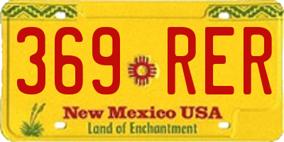 NM license plate 369RER