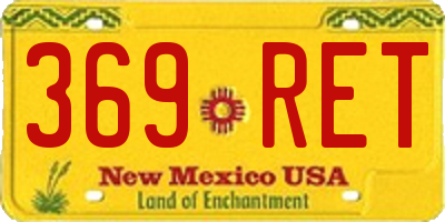 NM license plate 369RET