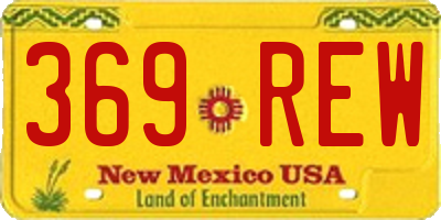 NM license plate 369REW