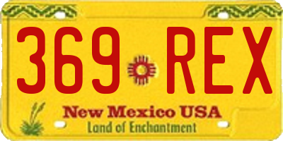 NM license plate 369REX