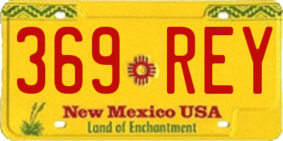 NM license plate 369REY