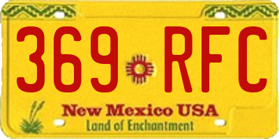 NM license plate 369RFC