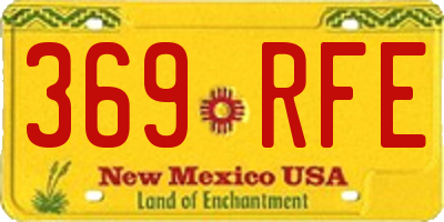 NM license plate 369RFE