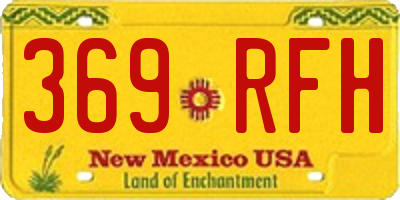 NM license plate 369RFH