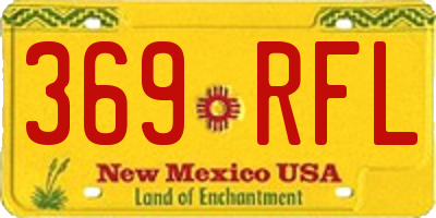 NM license plate 369RFL