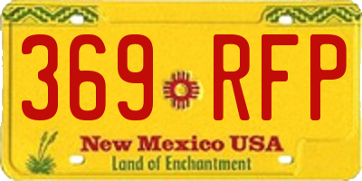 NM license plate 369RFP