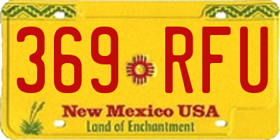 NM license plate 369RFU