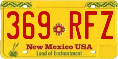 NM license plate 369RFZ