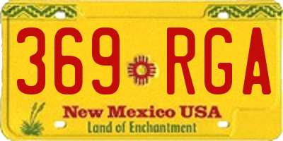NM license plate 369RGA