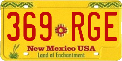 NM license plate 369RGE