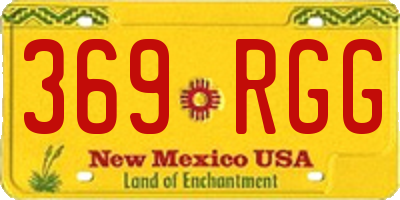 NM license plate 369RGG