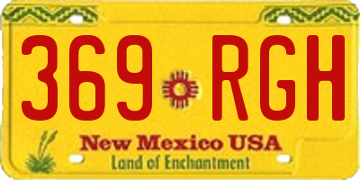 NM license plate 369RGH