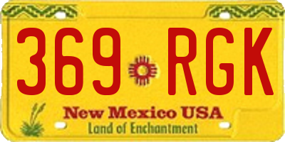 NM license plate 369RGK