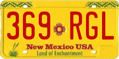 NM license plate 369RGL