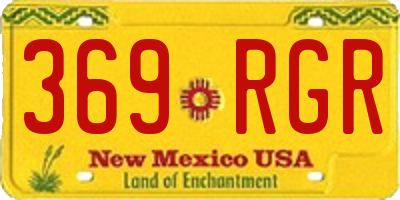 NM license plate 369RGR