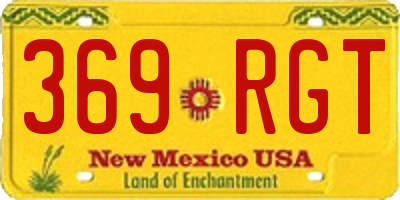 NM license plate 369RGT