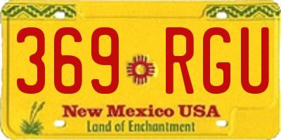 NM license plate 369RGU