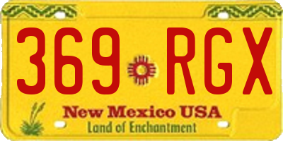 NM license plate 369RGX