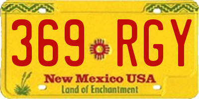 NM license plate 369RGY