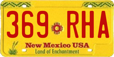 NM license plate 369RHA