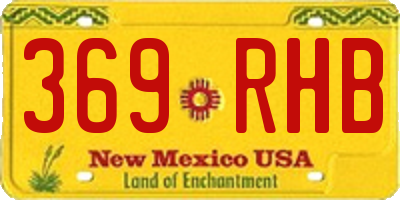 NM license plate 369RHB
