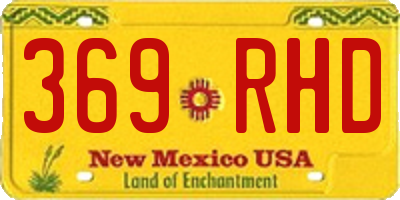 NM license plate 369RHD