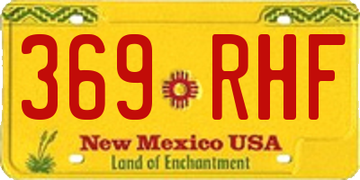 NM license plate 369RHF