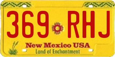 NM license plate 369RHJ