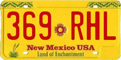 NM license plate 369RHL