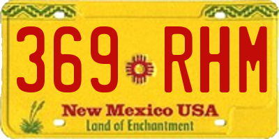 NM license plate 369RHM