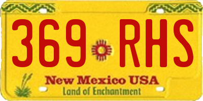 NM license plate 369RHS