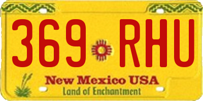NM license plate 369RHU