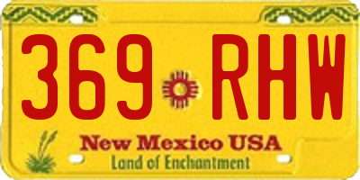 NM license plate 369RHW