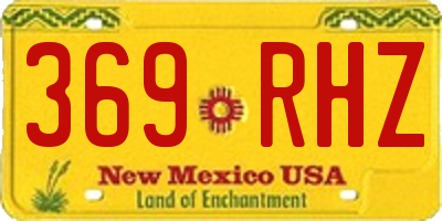 NM license plate 369RHZ