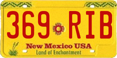 NM license plate 369RIB