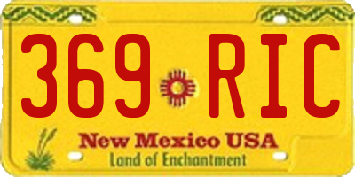 NM license plate 369RIC