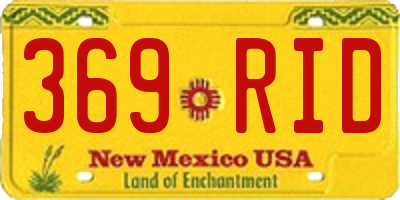 NM license plate 369RID