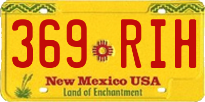 NM license plate 369RIH